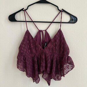 Urban Outfitters Purple Lacy Crop Top